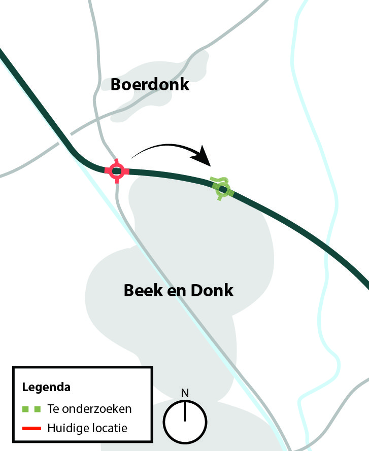 N279_VeghelAsten_Kaart_Rotonde Beek en Donk