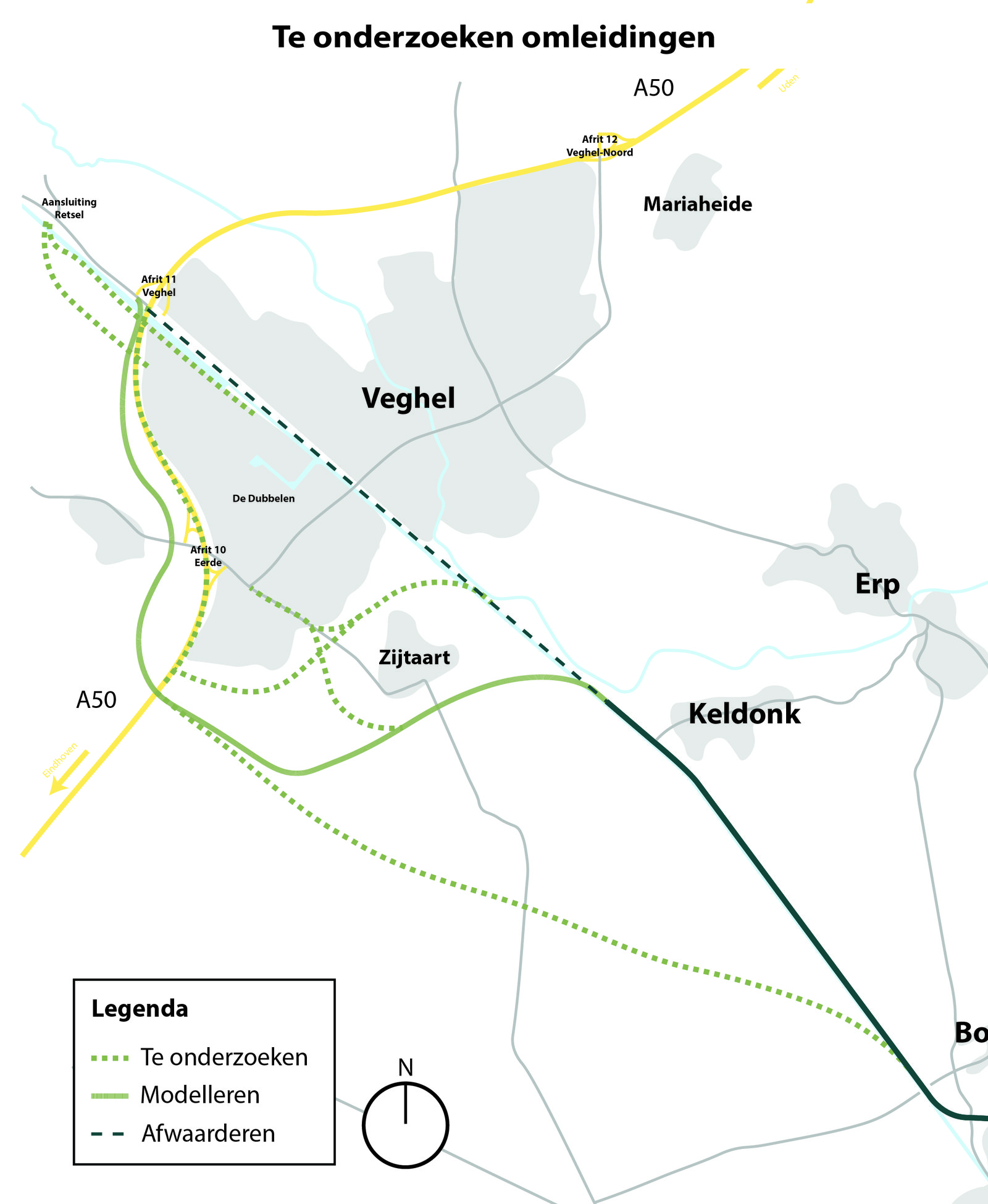 N279_VeghelAsten_Kaart_incl.modelleren_Omleidingen Veghel